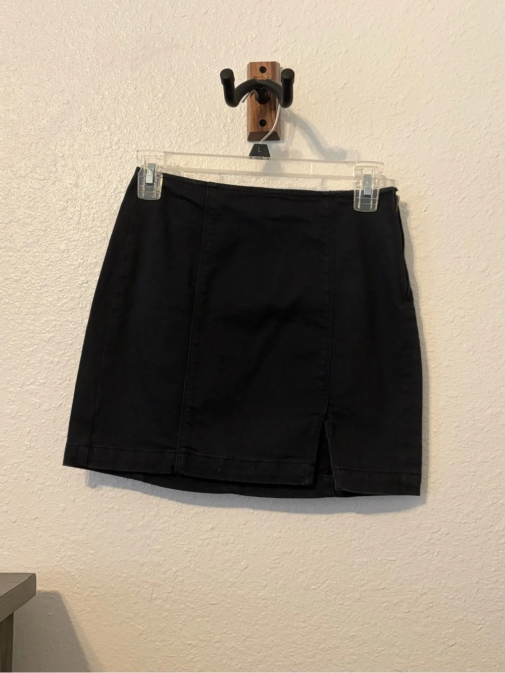 PacSun Black Mini Skirt with Front Notch
